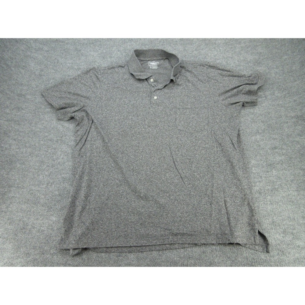 Foundry Mens Polo Shirt Regular Gray Heather Short Sleeve Pocket 2XL
